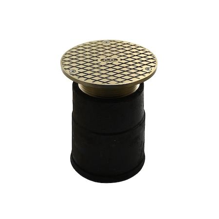 Jones Stephens 4in. Adjustable Cleanout 4in. Spud with 4in. Gasket Connection with 5in. Nickel Bronze Cover D62433